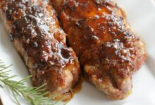 Brown sugar and balsamic glazed pork tenderloin