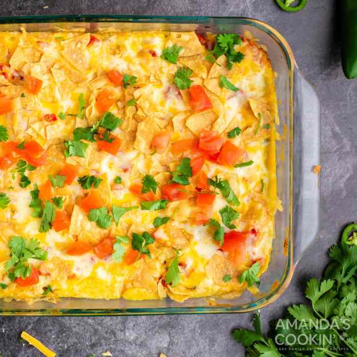 Mexican chicken taco casserole
