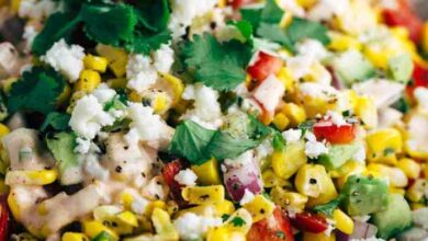 Salad cornbread mexican street elote