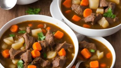 Mom and mickis beef shank vegetable soup