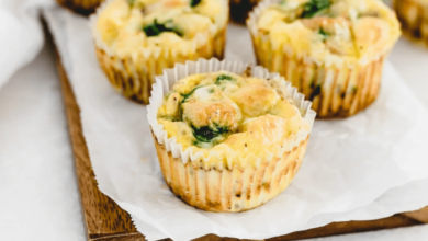 Spinach egg white muffins