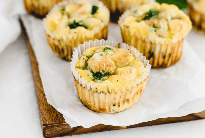 Spinach egg white muffins