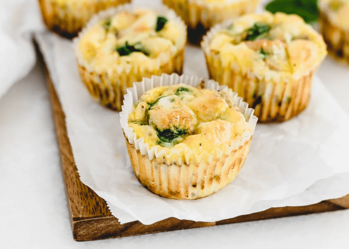 Spinach egg white muffins