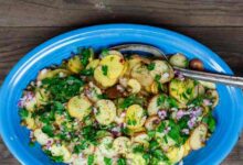 Moms mustard style potato salad