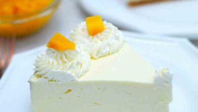 No bake mango cheesecake