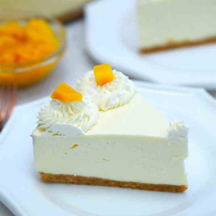 No bake mango cheesecake