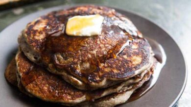Old fashioned sour buckwheat pancakes