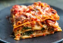 Easy vegetarian spinach lasagna