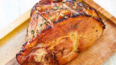 Baked ham with glaze