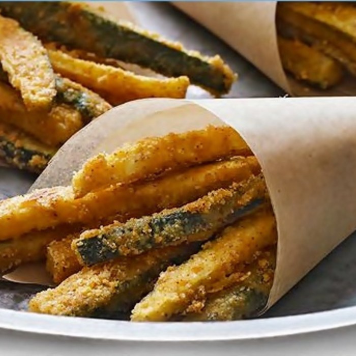 Oven baked zucchini fries