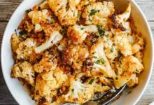 Italian style oven roasted cauliflower