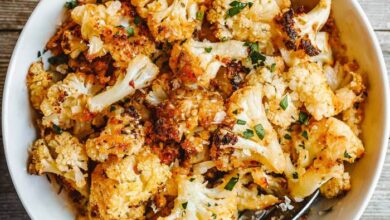 Italian style oven roasted cauliflower