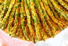 Asparagus with parmesan crust