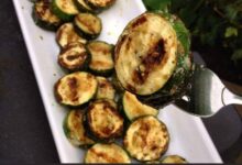 Grilled garlic parmesan zucchini