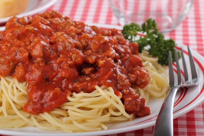 Spaghetti sauce with ground beef