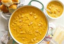 Canadian yellow split pea soup with ham