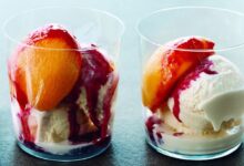 Chef johns peach melba