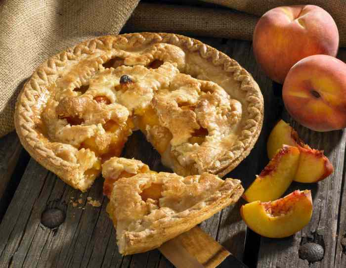 Peach pie the old fashioned two crust way