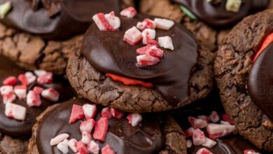 Kisses peppermint brownie drops