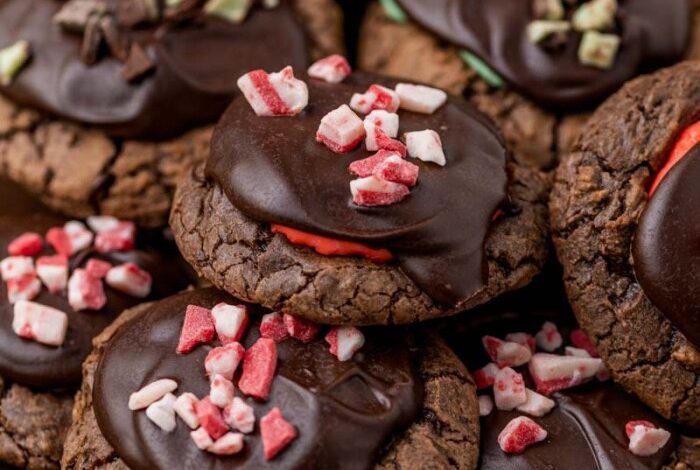 Kisses peppermint brownie drops