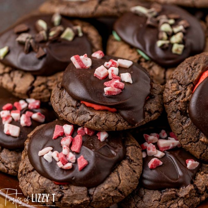 Kisses peppermint brownie drops