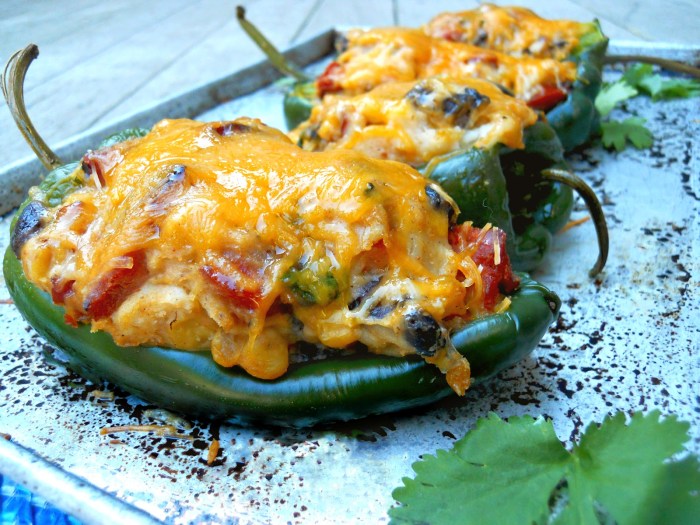 Chorizo stuffed poblano peppers