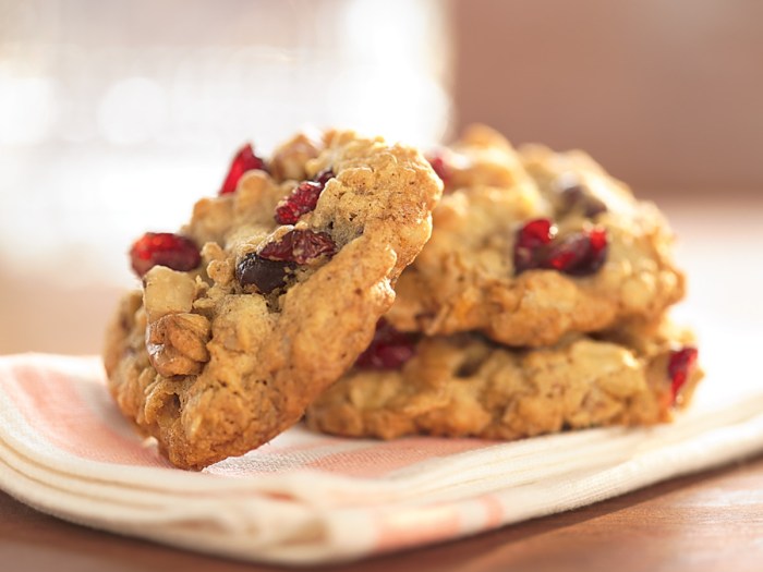 Cranberry nut oatmeal cookies