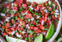 Pico de gallo with cabbage mexican coleslaw