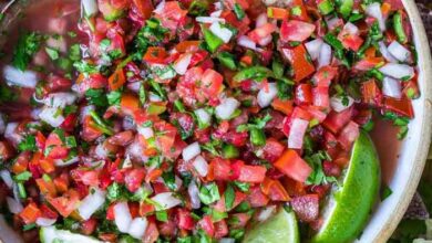 Pico de gallo with cabbage mexican coleslaw