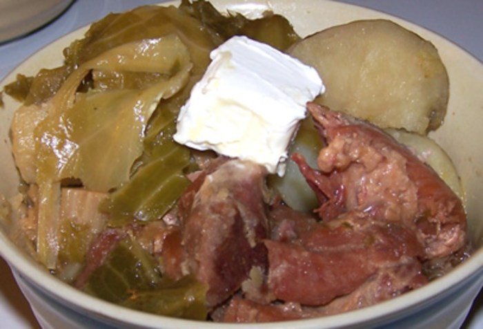 Skillet ham cabbage and potatoes