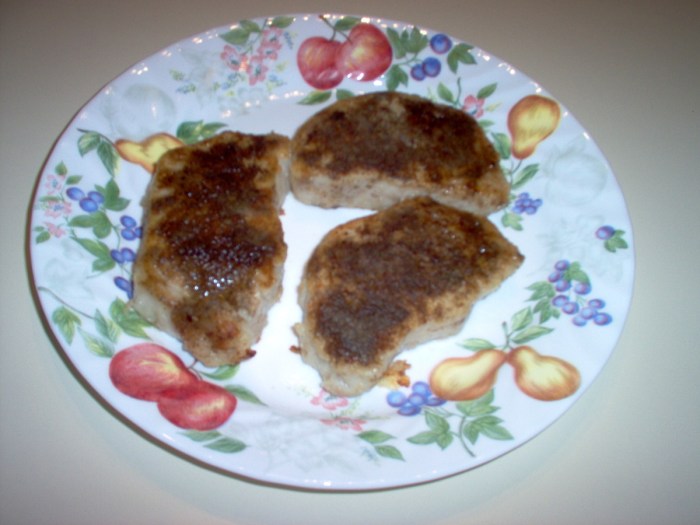 Molasses brined pork chops