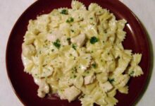 Lemon cream pasta with chicken