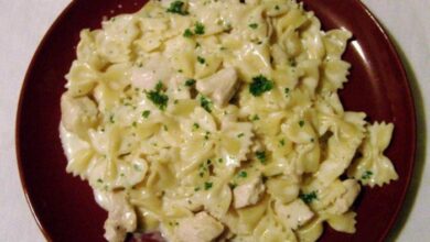 Lemon cream pasta with chicken