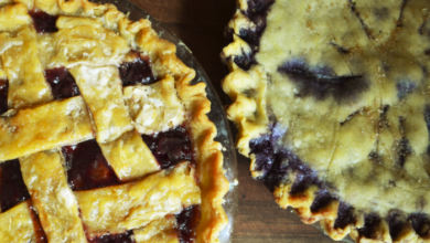 Homemade blueberry pie filling