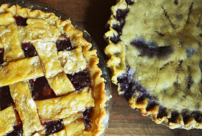 Homemade blueberry pie filling