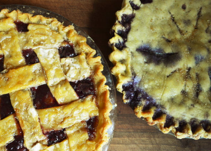 Homemade blueberry pie filling