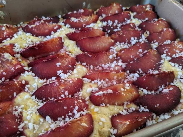 Zwetschgendatschi german plum sheet cake