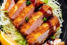 Tonkatsu asian style pork chop