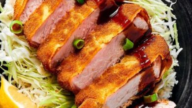 Tonkatsu asian style pork chop