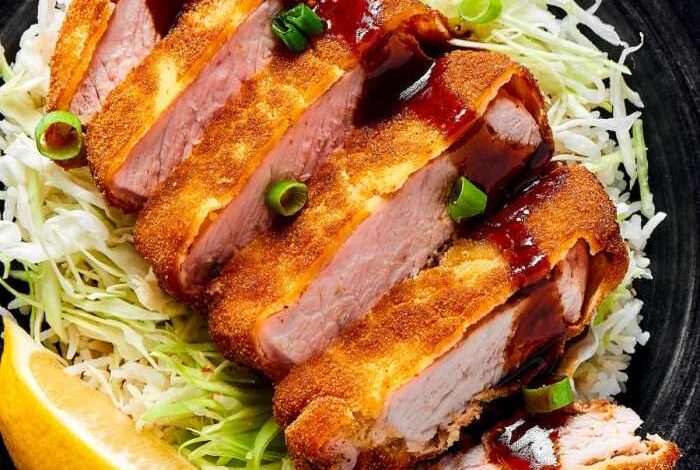 Tonkatsu asian style pork chop