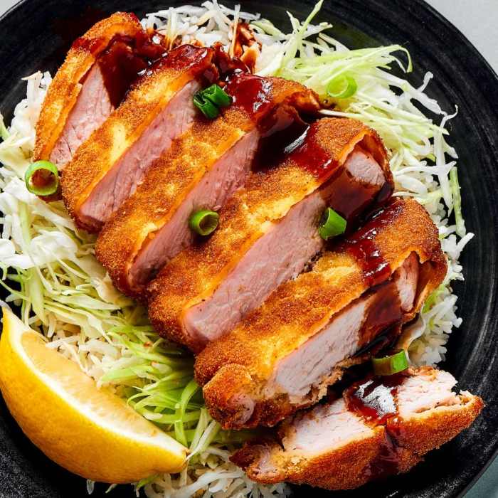 Tonkatsu asian style pork chop