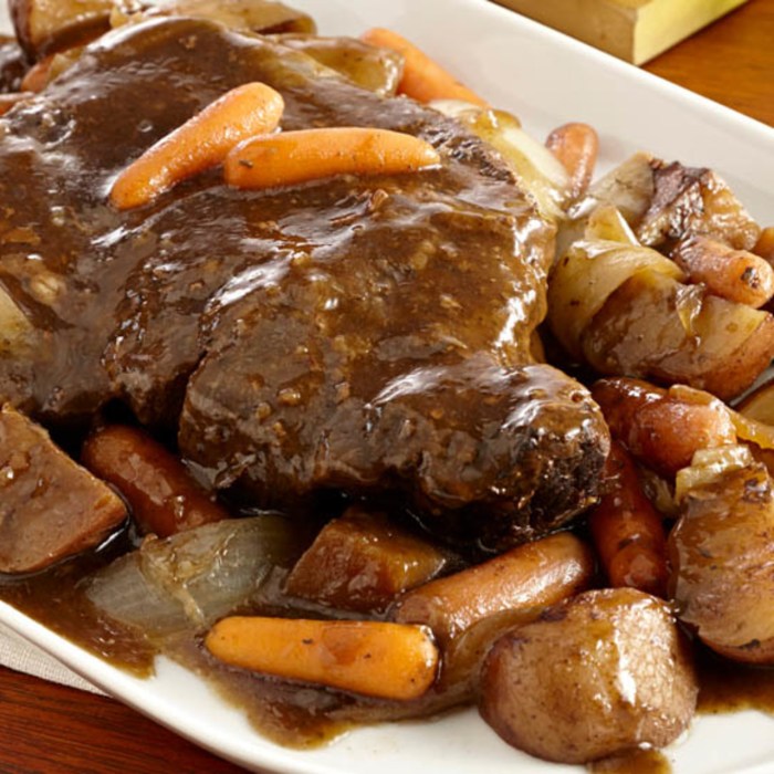 Slow cooker pot roast with malbec red wine