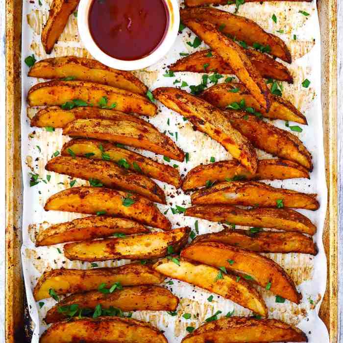 Oven fresh seasoned potato wedges
