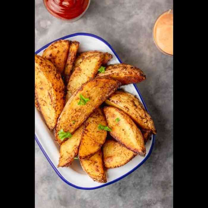 Air fryer potato wedges