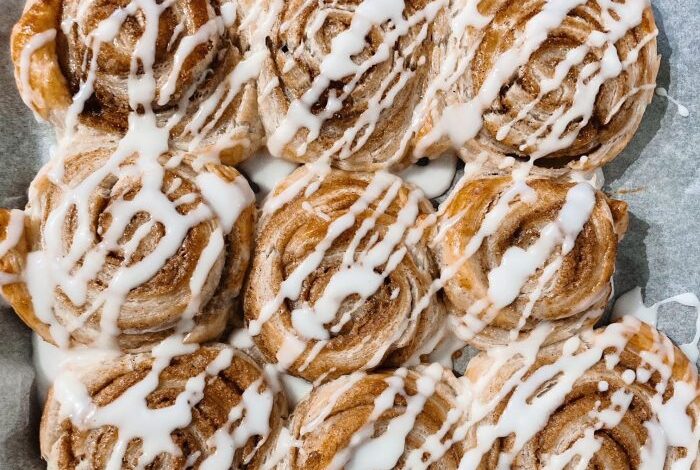 Simple puff pastry cinnamon rolls