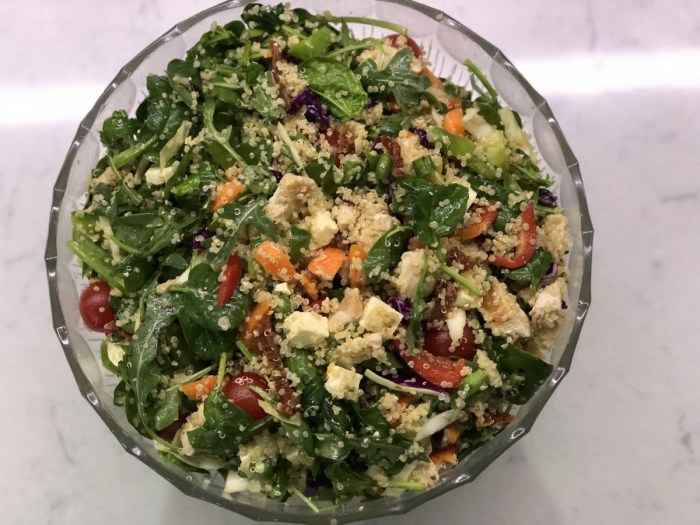 Quinoa veggie salad with zesty vinaigrette