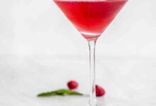 Raspberry lemon drop martini