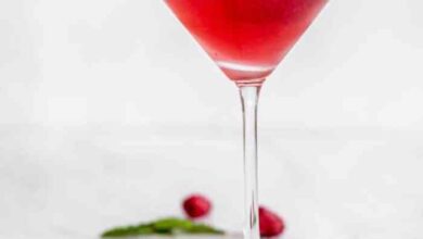 Raspberry lemon drop martini