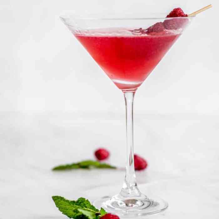 Raspberry lemon drop martini