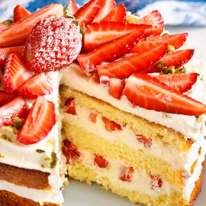 Strawberry cake cream strawberries scratch made birthday recipes recipe cakes whipped jello food desserts fresh ideas mccabe top kitchen flavor